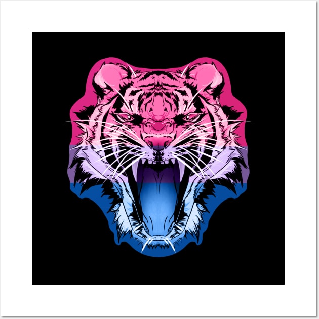 illustrated TIGER PRIDE series (bi pride) Wall Art by illustratelaw